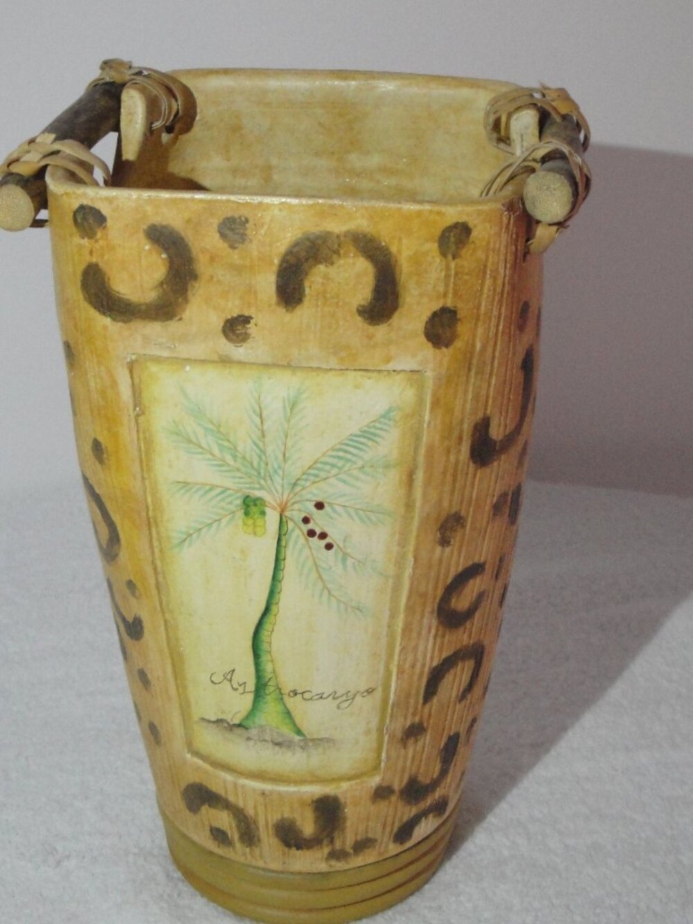 Vintage LYON Utah Vase Hand Painted Ceramic